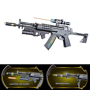 تفنگ اسباب بازی الکتریکی با گلوله های نرم و مادون قرمز ELECTRIC SUBMACHINE GUN_اسباب بازی